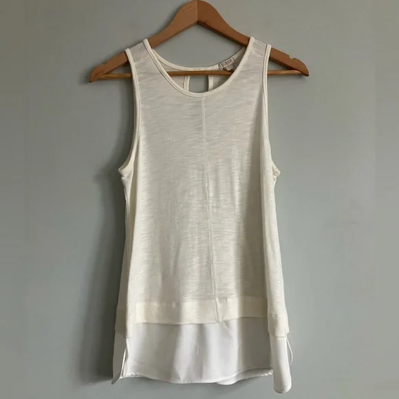 J CREW Off White Tunic Tank Blouse Size S - Picture 1 of 11